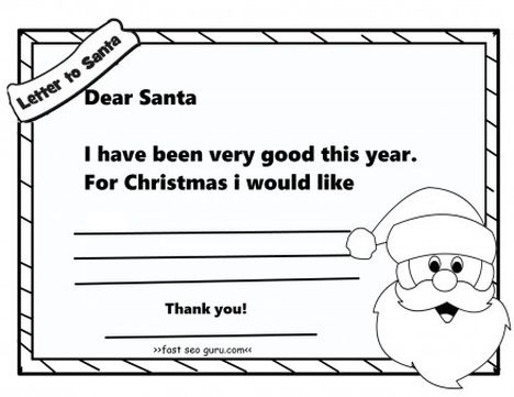 Letter To Santa Coloring Page - Part 4